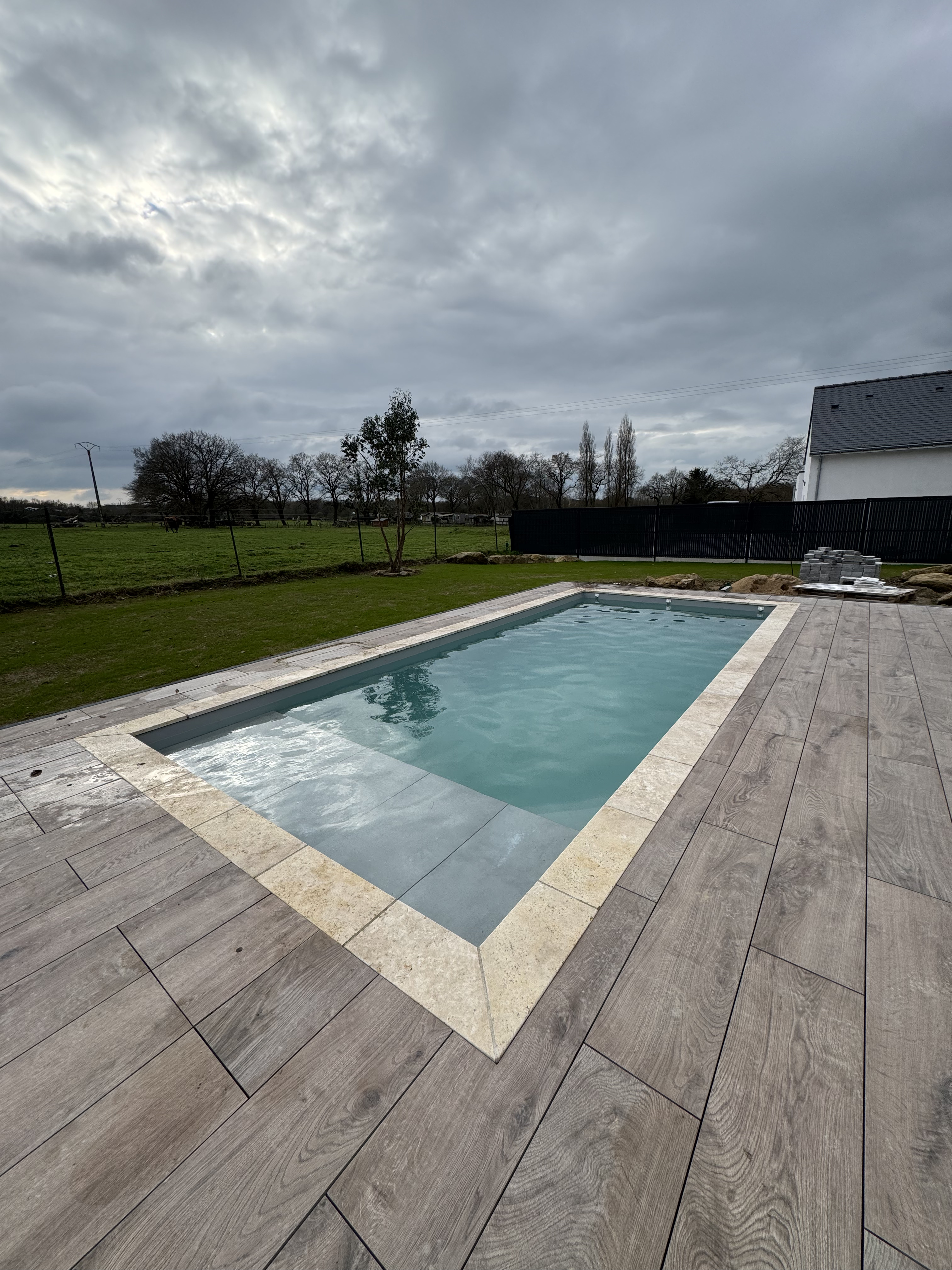 Vue du bassin en cours de construction — Saint-Brévin